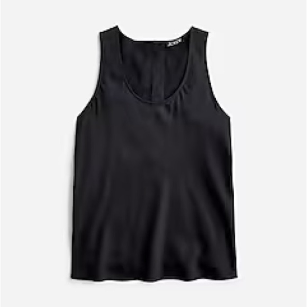 J. CREW Sleeveless shell top in everyday crepe in Black Size XXS NWT BP574